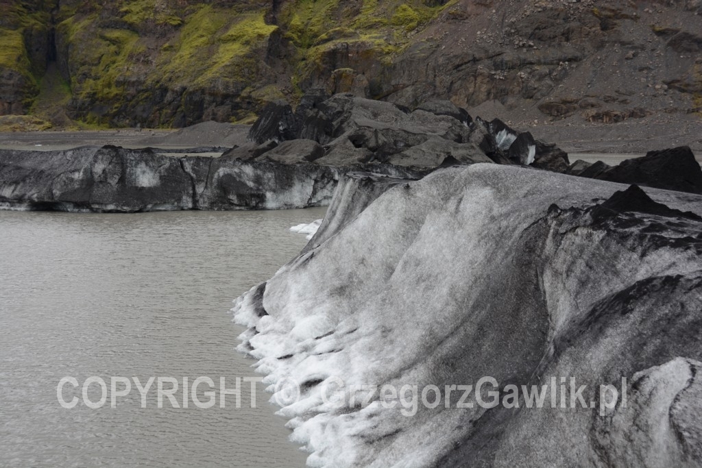 Sólheimajokull - część Myrdalsjokull, Islandia